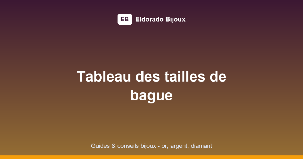 tailles de bague featured image